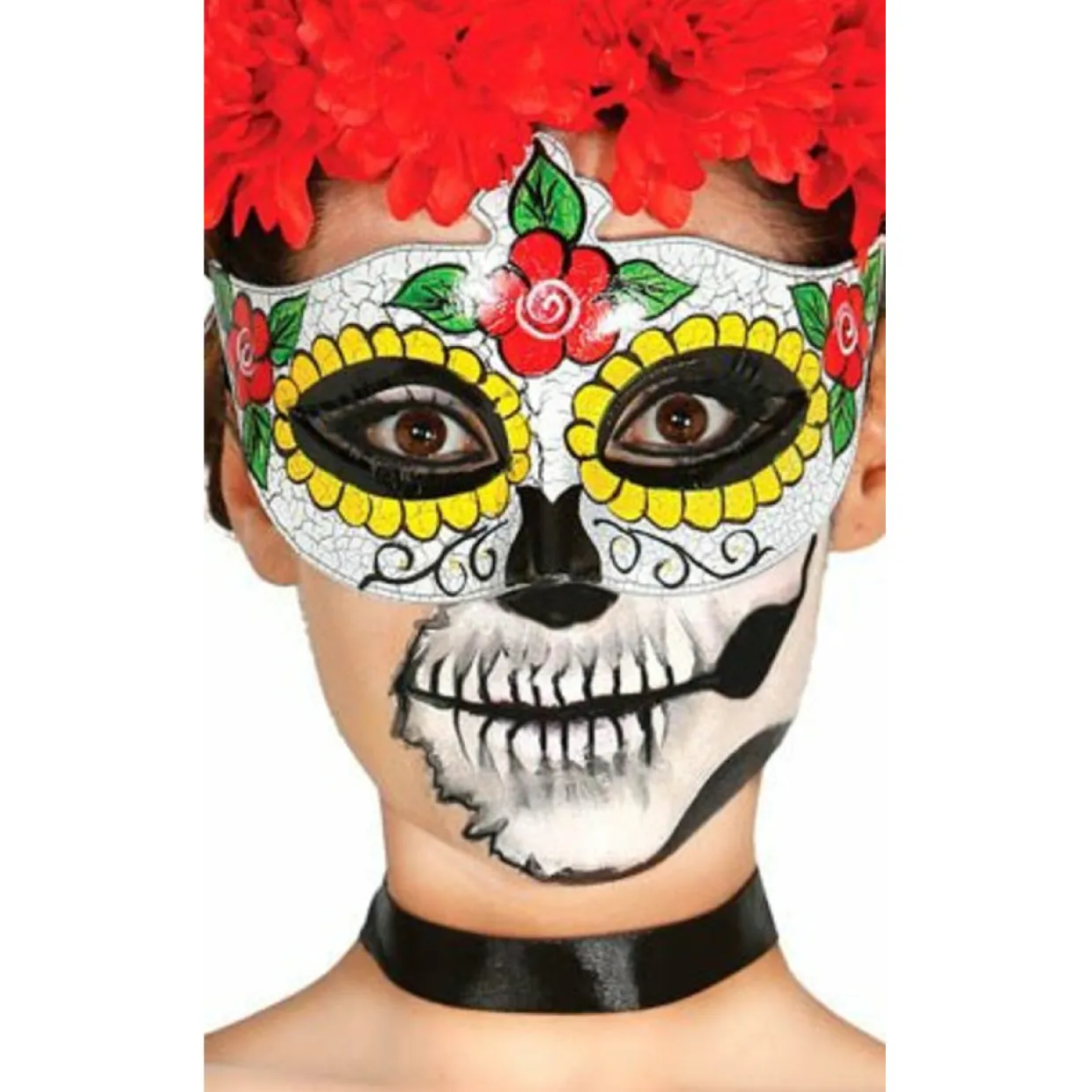 Antifaz Catrina Flores