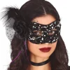 Antifaz de Lentejuelas Negro y Plata