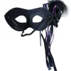 Antifaz Negro con Pluma