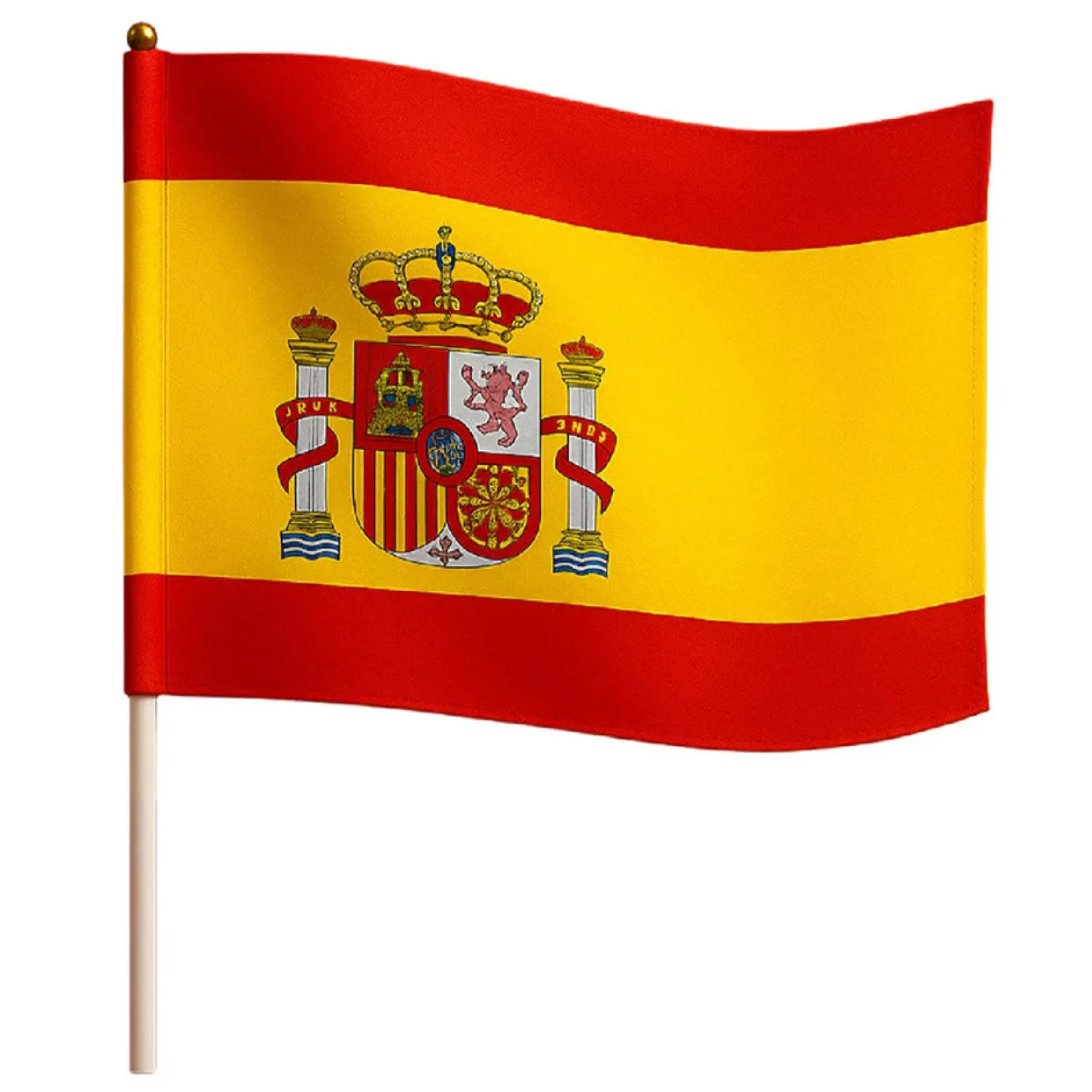 Bandera de España con palo 30cm