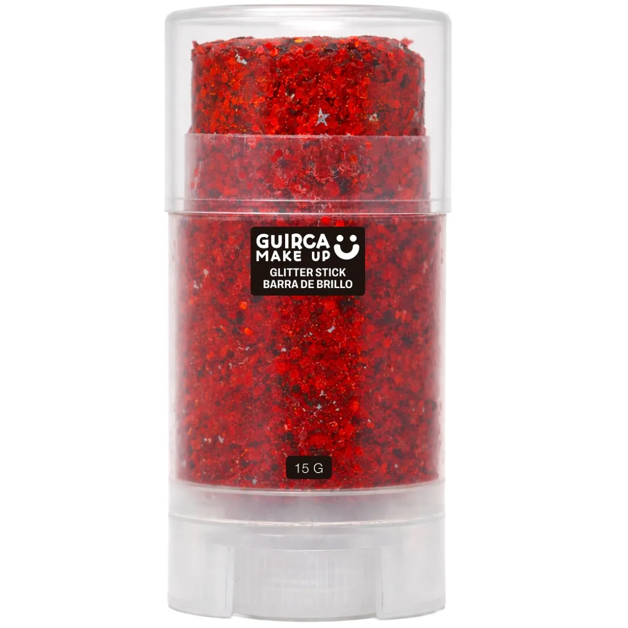 Barra de Maquillaje Glitter Purpurina Rojo