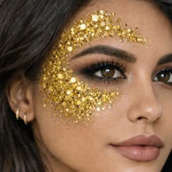 Barra de Maquillaje Glitter Purpurina Dorada