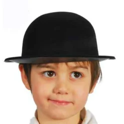 Bombín Flocado Negro infantil