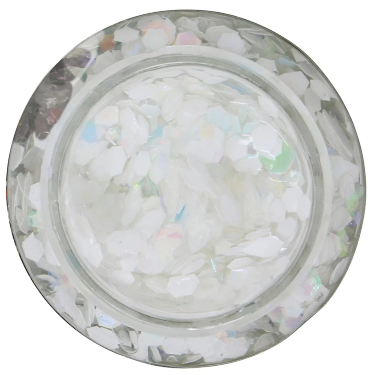 Bote de Glitter en Gel Blanco
