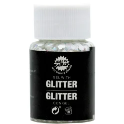 Bote de Glitter en Gel Blanco