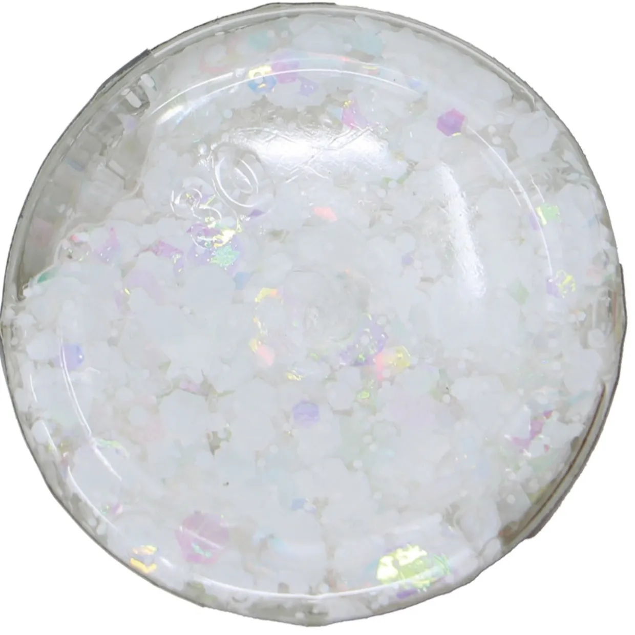 Bote de Glitter en Gel Blanco