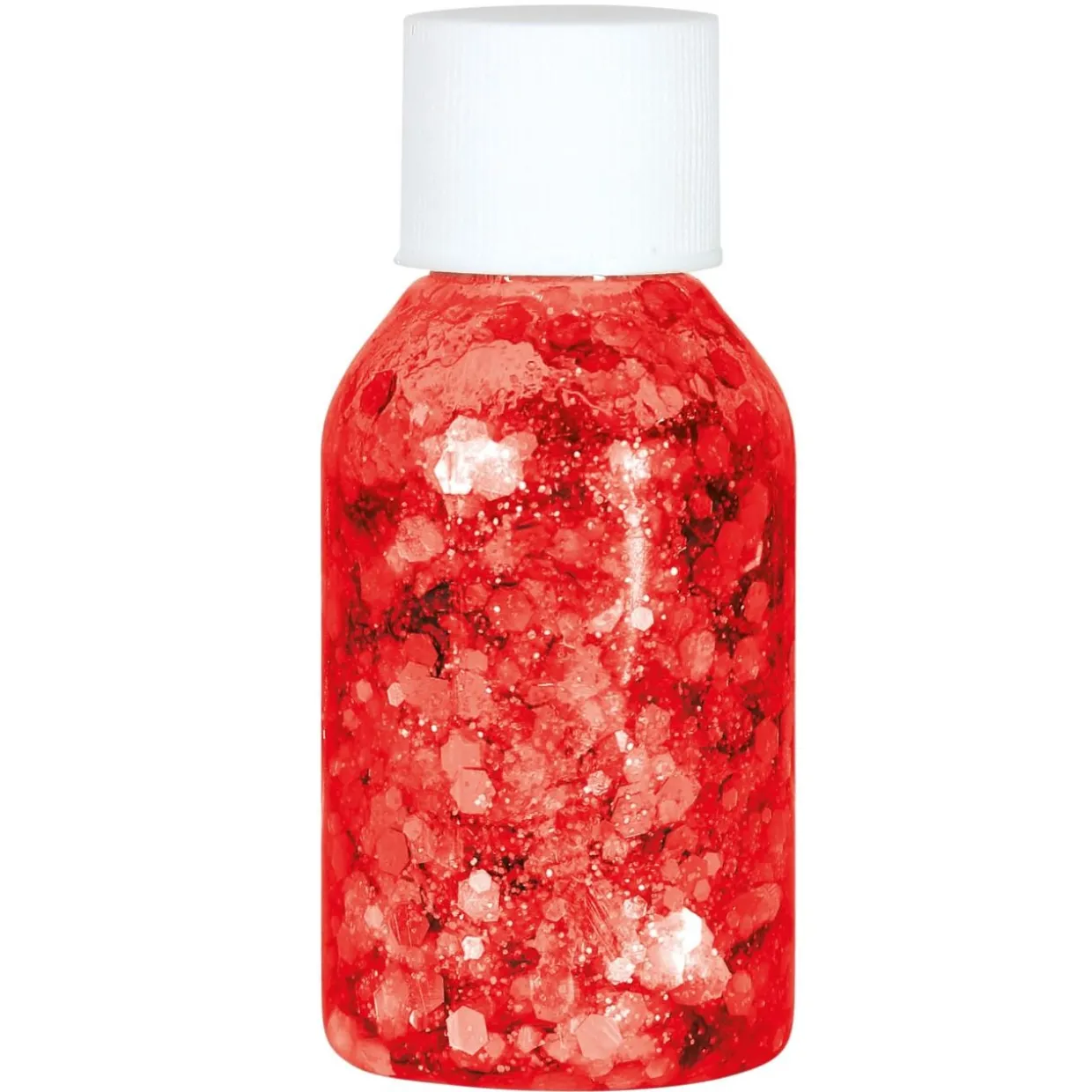 Bote de Glitter en Gel Rojo