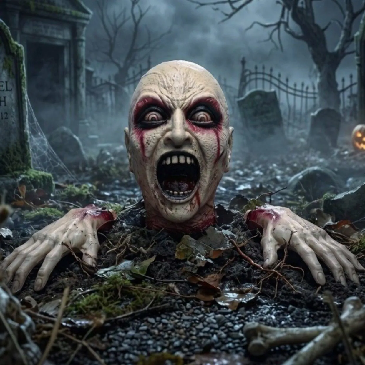 Cabeza y Manos de Zombie