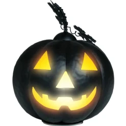 Calabaza Metálica Negra Luminosa