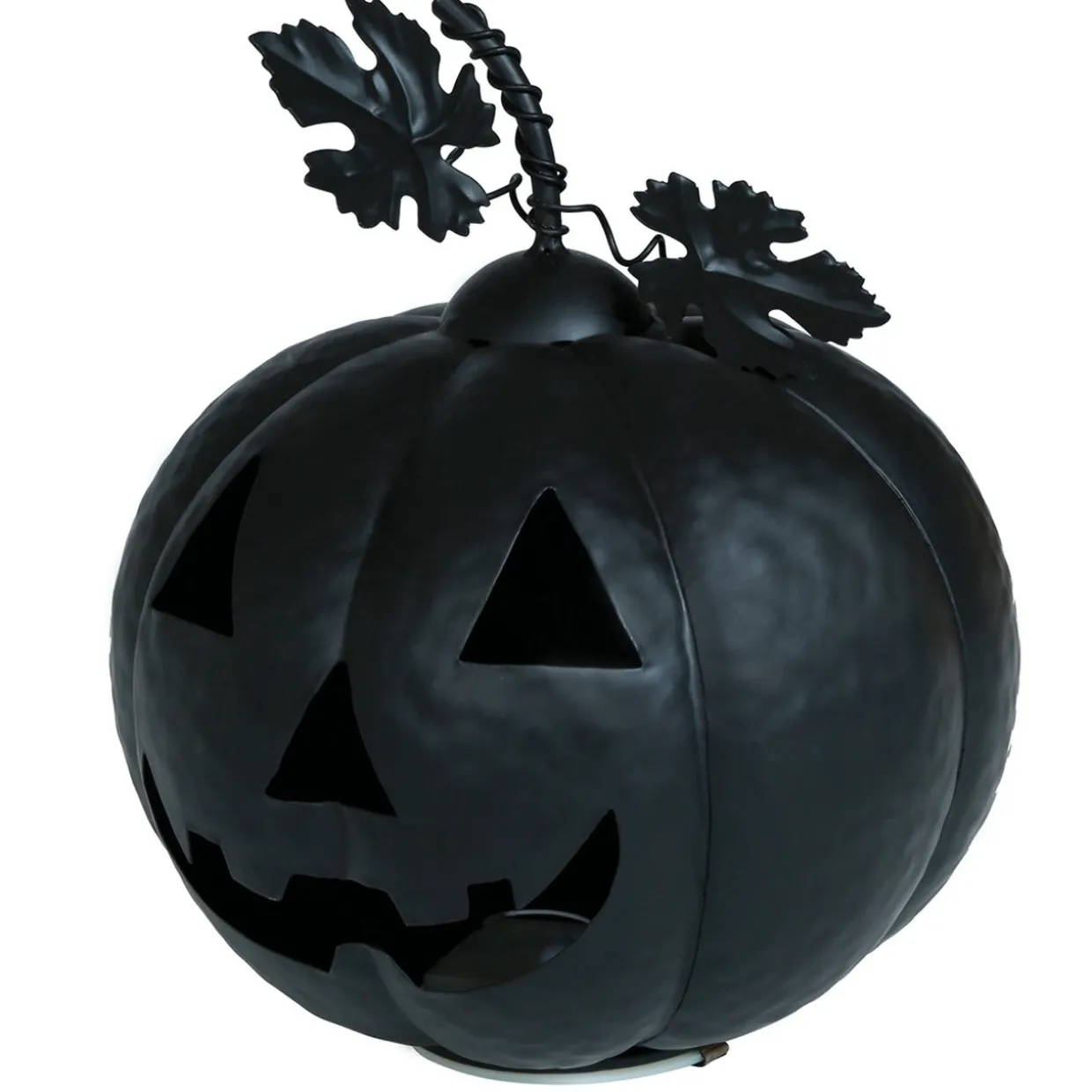 Calabaza Metálica Negra Luminosa