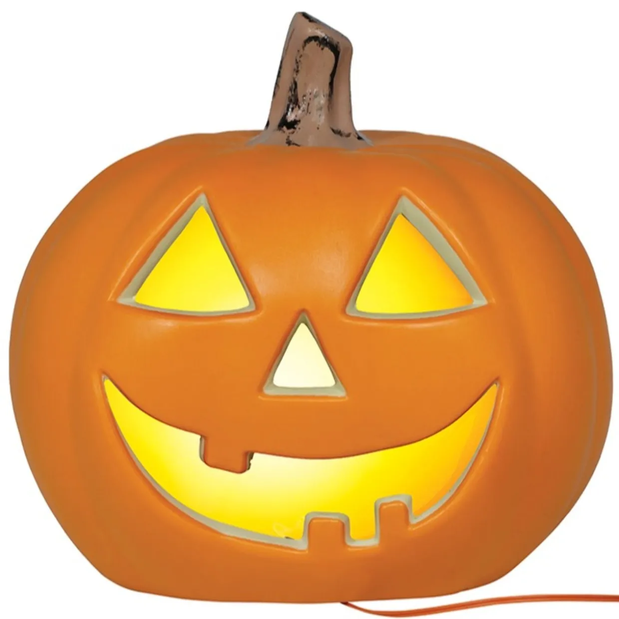 Calabaza Naranja Siniestra con Luz