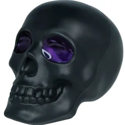 Calavera Negra Luminosa con Humo