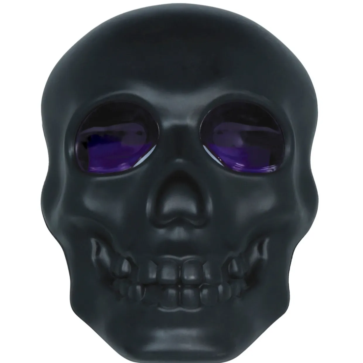 Calavera Negra Luminosa con Humo