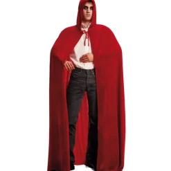 Capa Roja Capucha Terciopelo