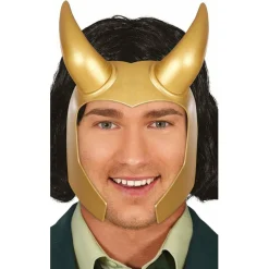 Casco de Superhéroe Loki dorado