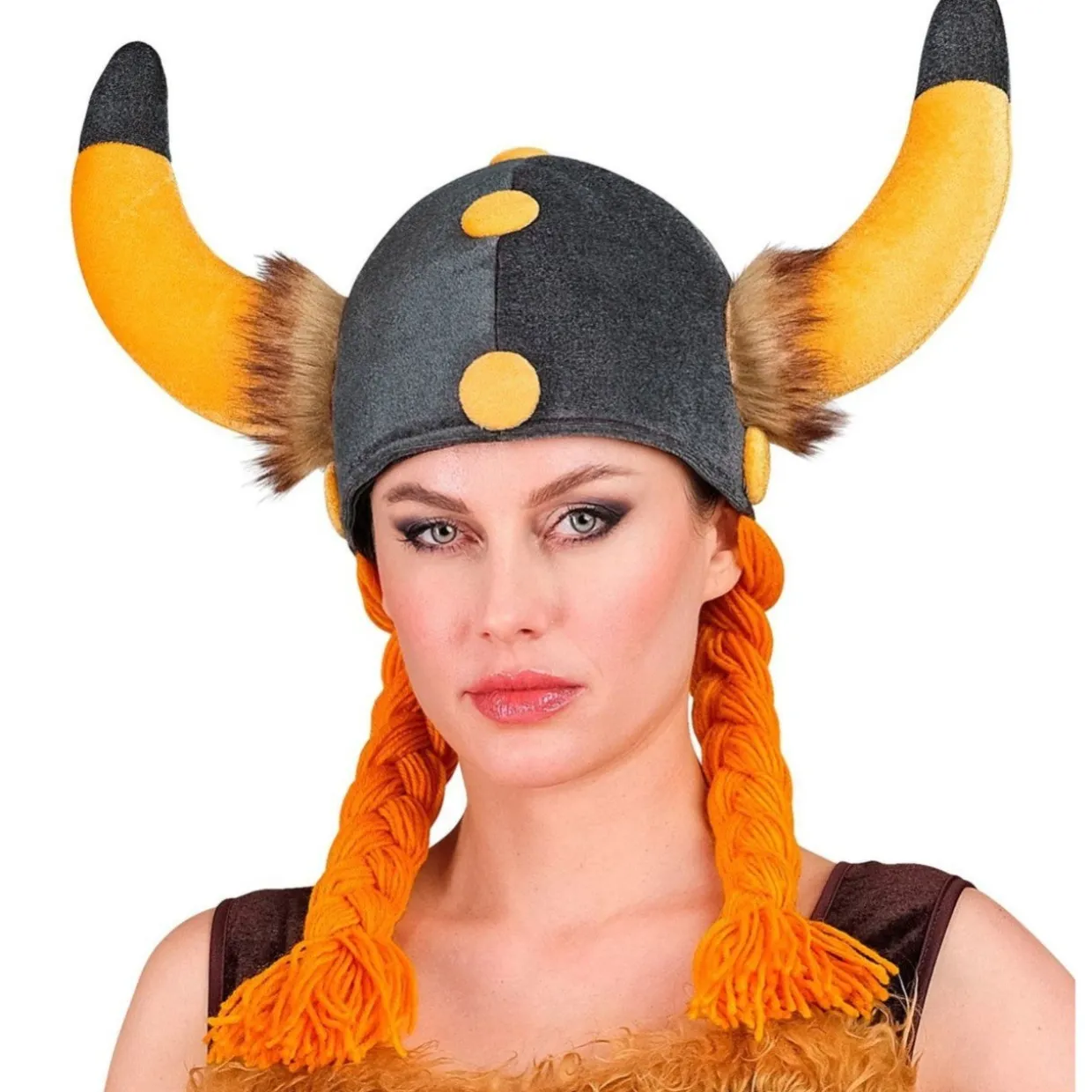 Casco Vikingo con Trenzas