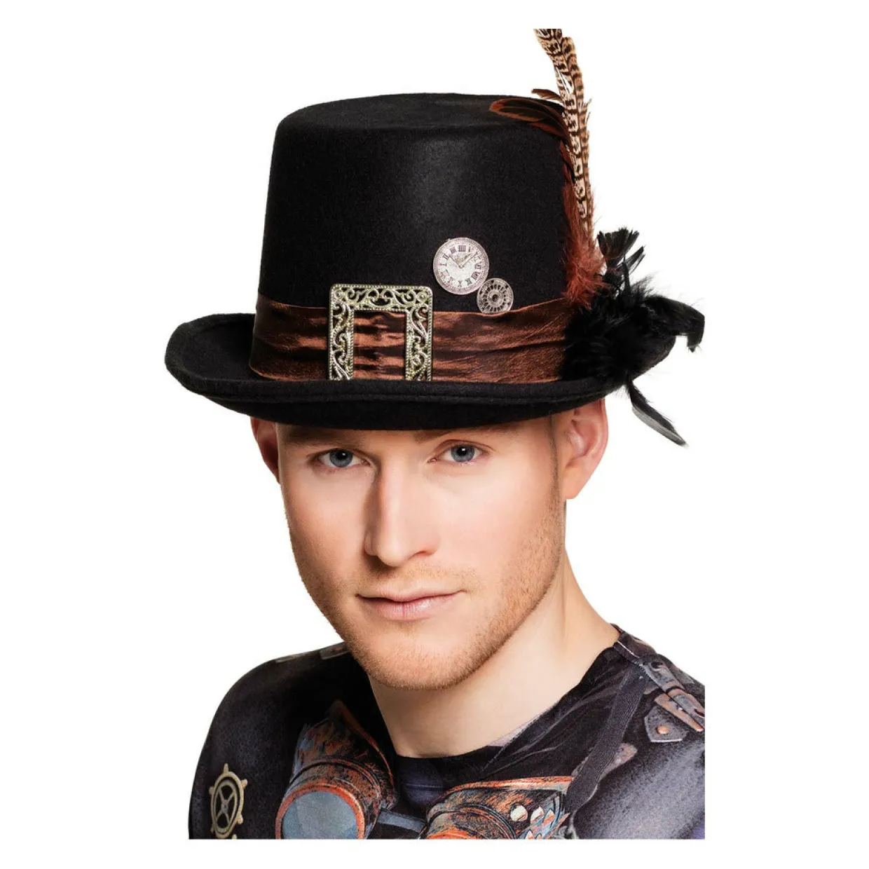 Chistera de Steampunk con Pluma
