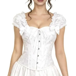 Corset Blanco con Mangas