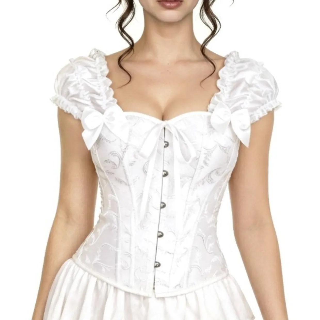 Corset Blanco con Mangas