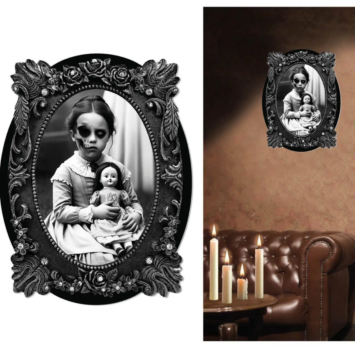 Decoración Adhesiva Cuadro Niña Terrorífica