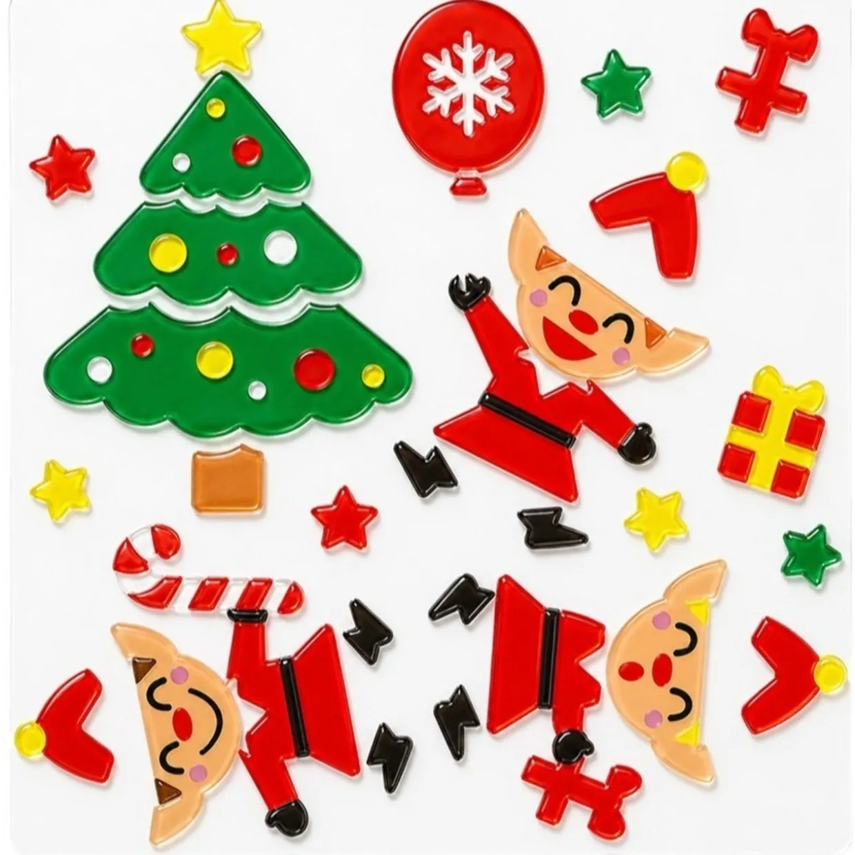 Decoración de Gel Elfos Navideños