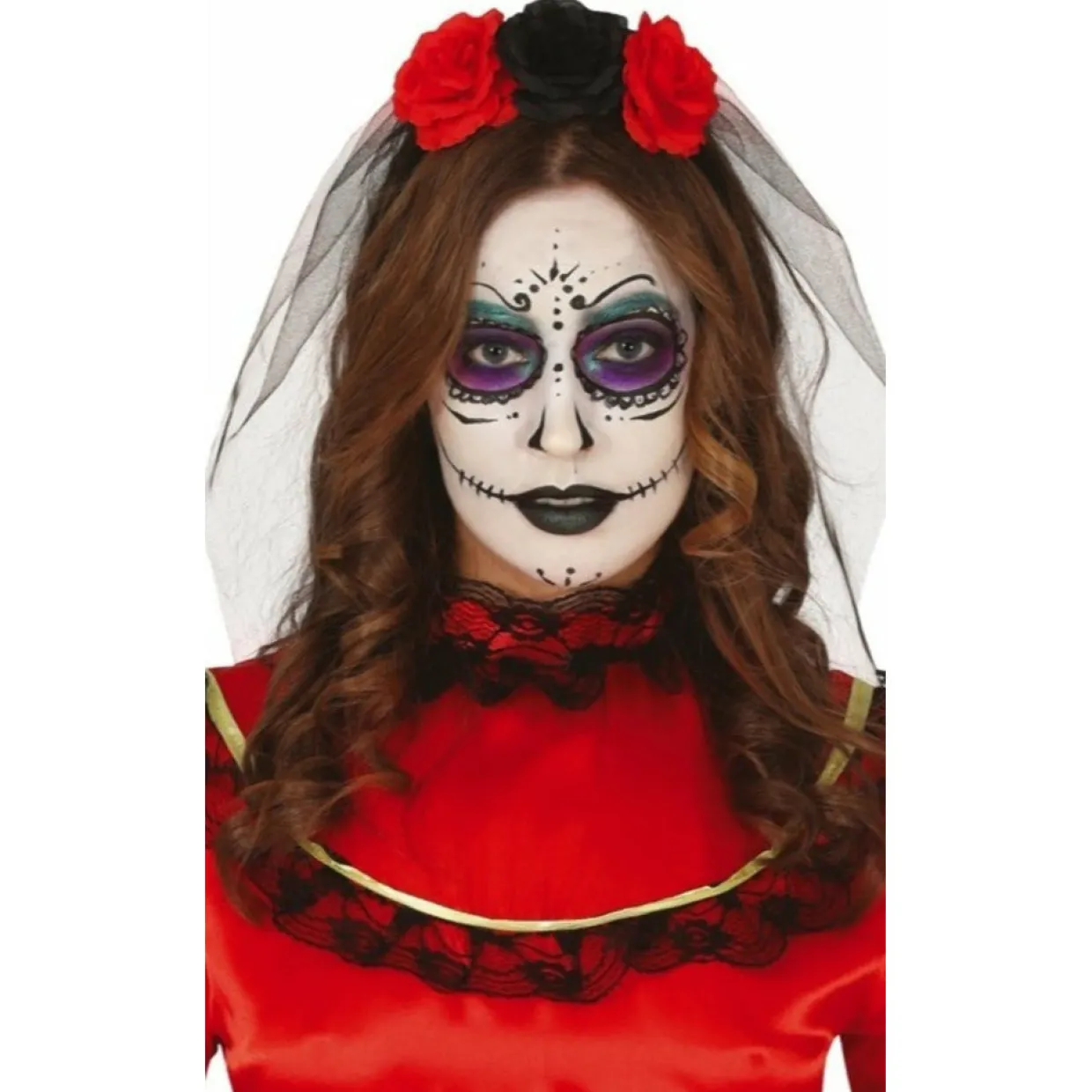 Diadema de Catrina Velo infantil