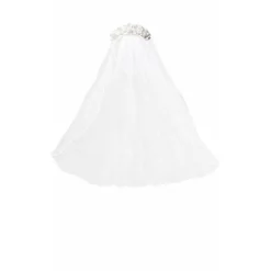 Diadema de Novia Cadáver con Velo Blanco