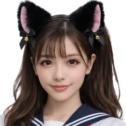 Diadema de Orejas de Gato Cascabel