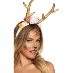 Diadema de Reno con Flores