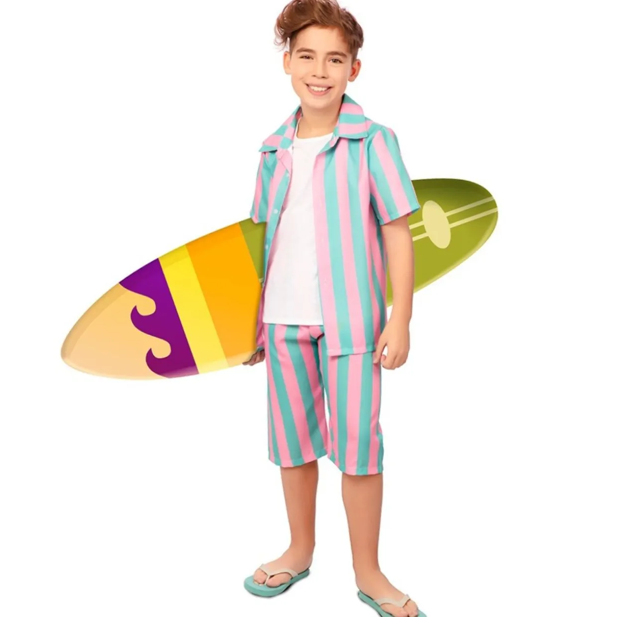 Disfraces en grupo de Barbie y Ken Surfista