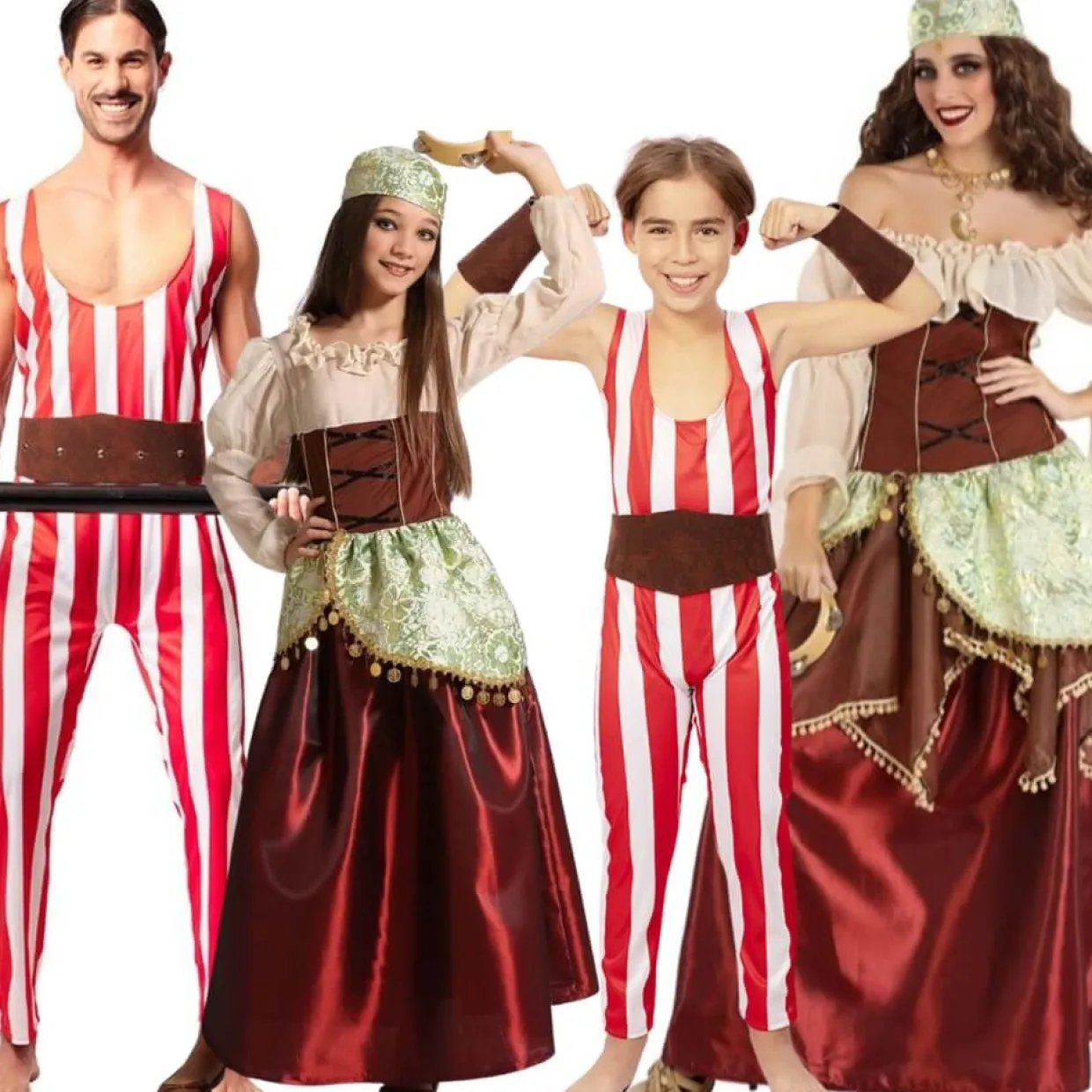 Disfraces en grupo de Circo Clásico