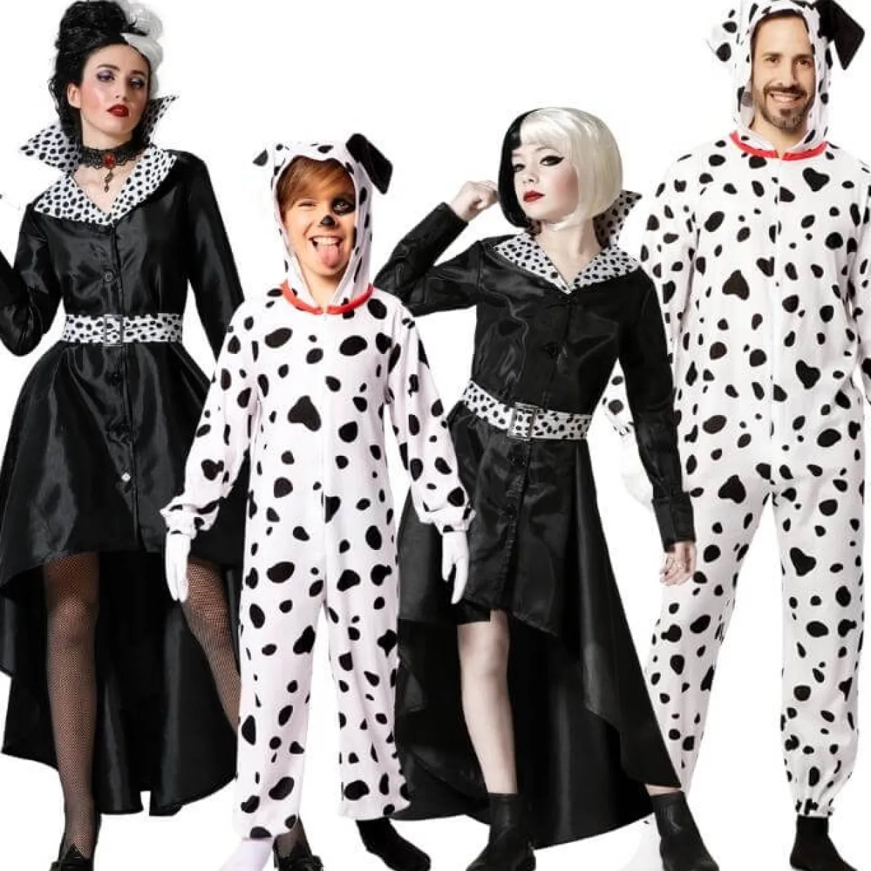 Disfraces en Grupo de Cruella y Dálmatas