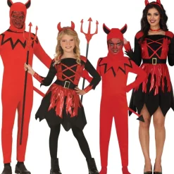 Disfraces en grupo de Diablos Guerreros