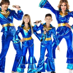 Disfraces en grupo de Disco Azules