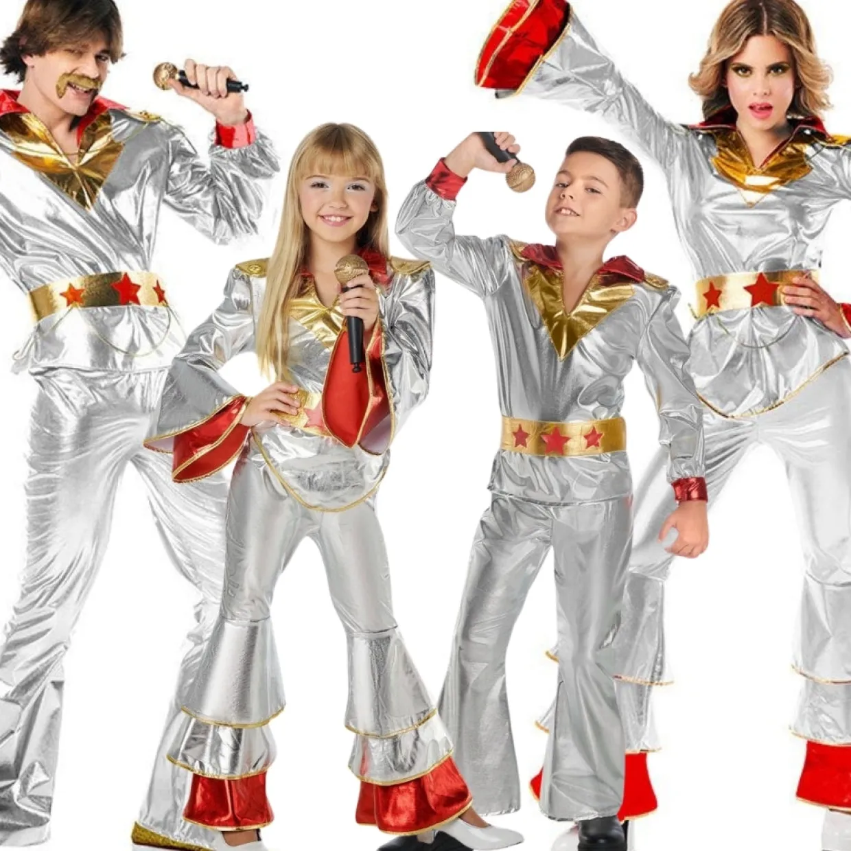 Disfraces en grupo de Disco Plata