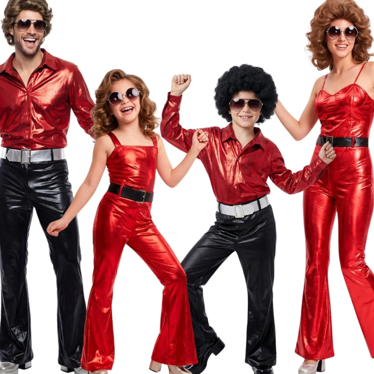 Disfraces en grupo de Disco Show