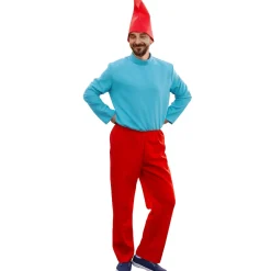 Disfraces en grupo de Duendes Azules y Brujo
