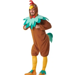 Disfraces en grupo de Gallos y Gallinas Marrones