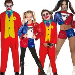 Disfraces en grupo de Harley y Joker Malvados