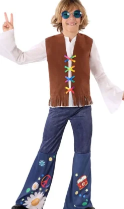 Disfraces en grupo de Hippies Alegres