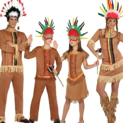 Disfraces en grupo de Indios