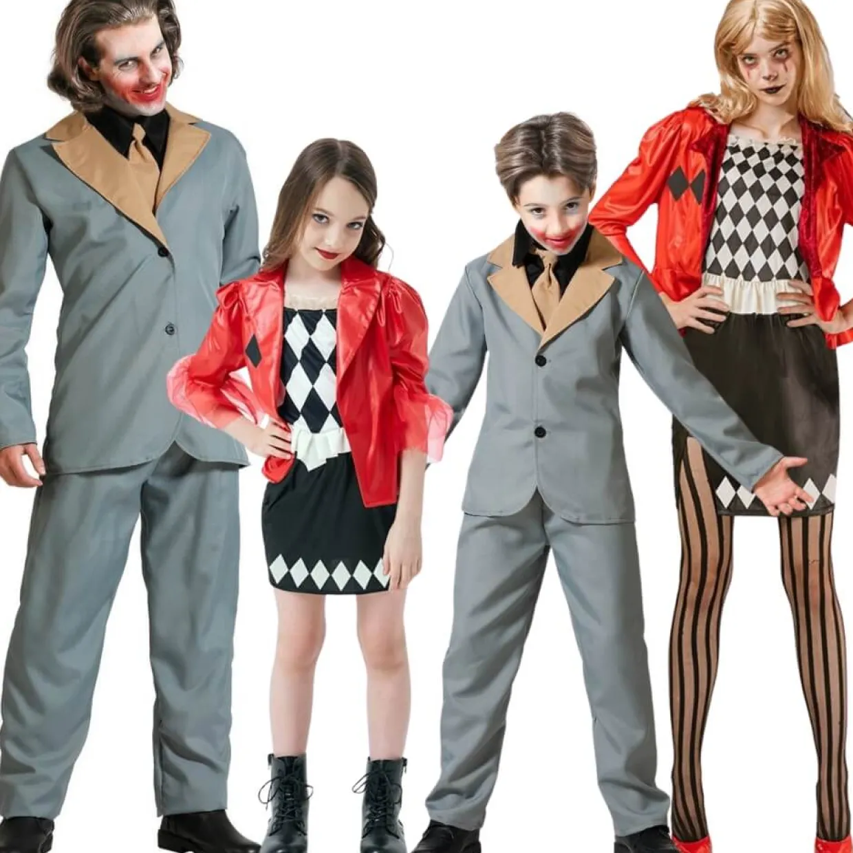 Disfraces en grupo de Joker II y Harley Rombos
