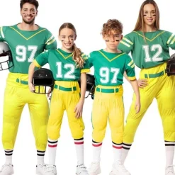 Disfraces en Grupo de Jugadores de Rugby Verdes