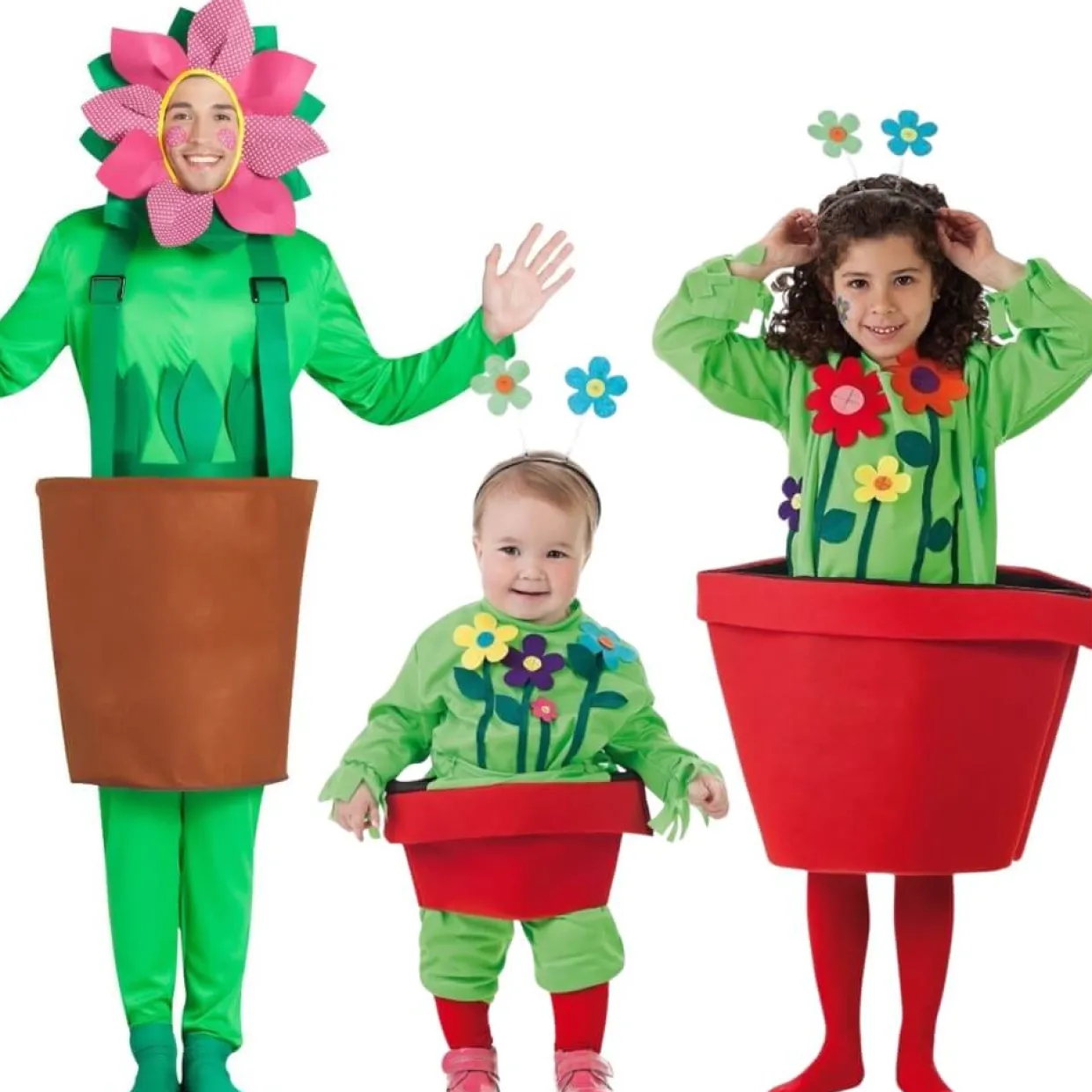 Disfraces en grupo de Macetas con Flor