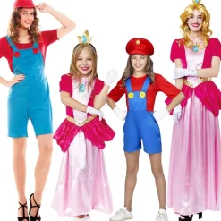 Disfraces en grupo de Mario y Princesa Peach