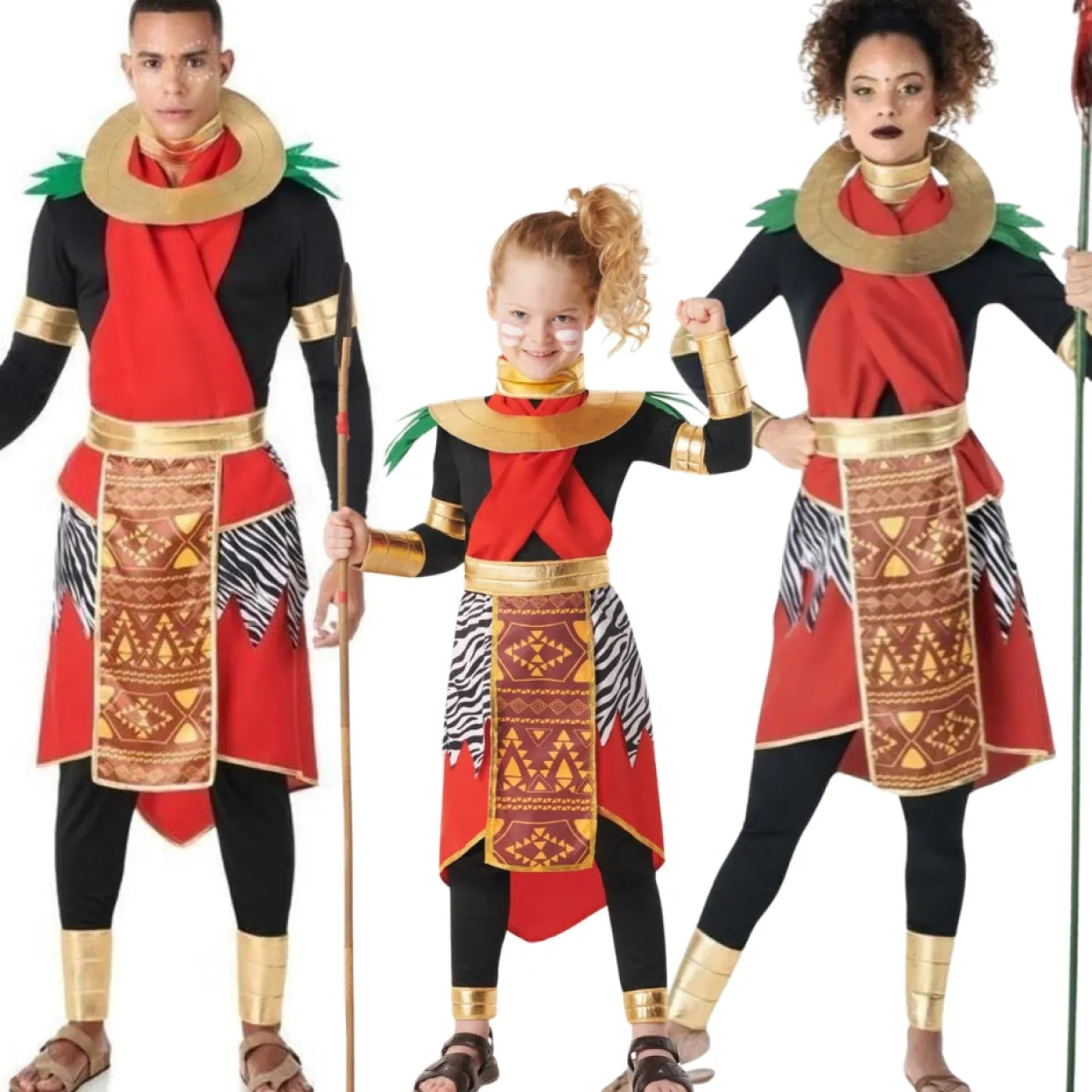 Disfraces en grupo de Masái