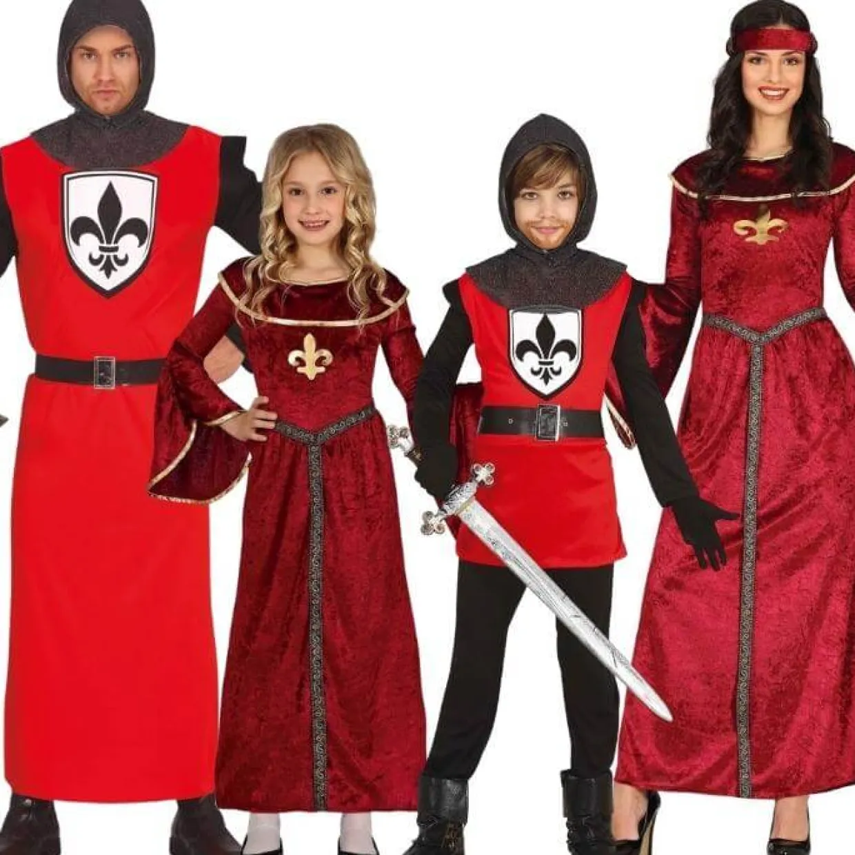 Disfraces en Grupo de Medievales Nobles