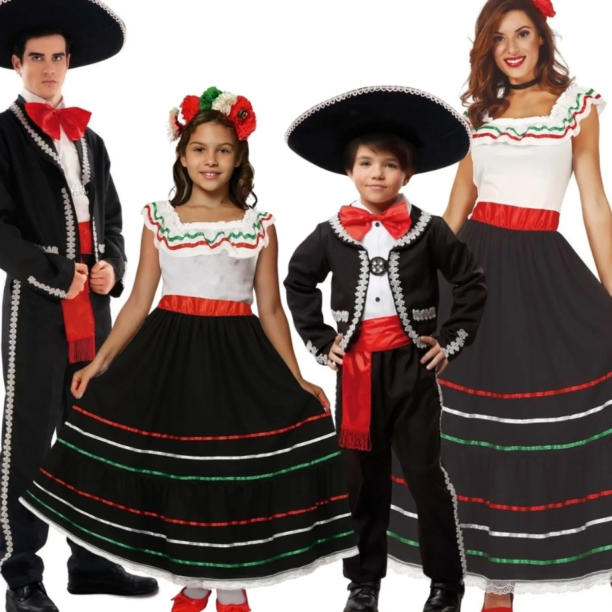 Disfraces en grupo de Mexicanos