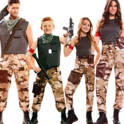 Disfraces en grupo de Militares Fortnite