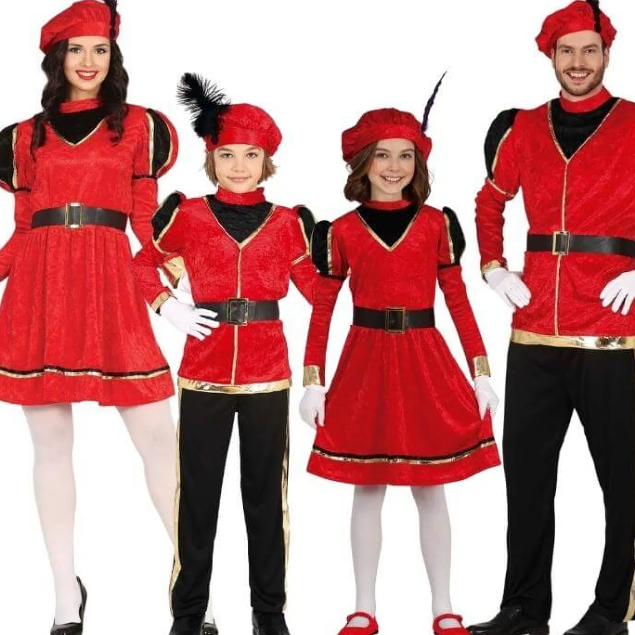 Disfraces en Grupo de Pajes Reales Rojos